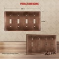 thumbnail image 2 of ENERLITES Quad Toggle Light Switch Metal Cover Plate, Stainless Steel Wall Plate, Corrosion Resistant, Standard Size 4-Gang 4.50" x 8.19", 7714-AC, Antique Copper, 2 of 5