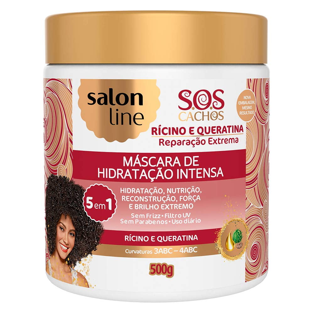 Linha Tratamento Sos Cachos Mascara Tratamento Profundo Ricino E Queratina Reparacao Extrema 5 Em 1 500 Gr Sos Curls 5 In 1 Restoration Castor And Keratin Mascara Net 17 6 Oz Walmart Com