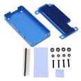 thumbnail image 1 of Carcasa para microordenador, carcasa de aluminio CNC, carcasa de refrigeración pasiva para Raspberry Pi Zero 2W, color azul, 1 of 5