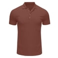 thumbnail image 3 of Sngxgn Men's Short Sleeve Regular Fit with Polo Shirt(Coffee,XL), 3 of 5