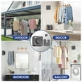 thumbnail image 2 of Retractable Clothesline ,14Ft Heavy Duty Clothes Drying Laundry Line, Wall Mounted Clothesline Gray, 2 of 7