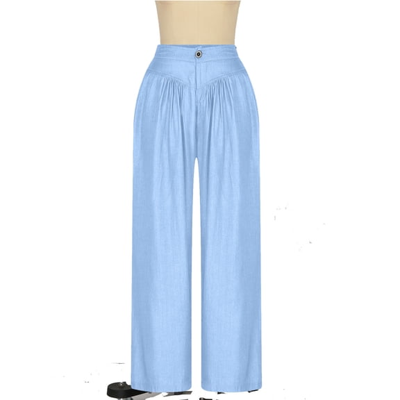 uublik Straight Leg Jeans for Women High Waisted Pull On Baggy Jeans for Women Stretchy Trendy Womens Jean Straight Casual Denim Pants, Light Blue