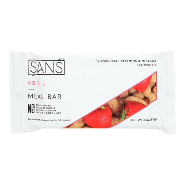 Sans Meal Bar Pb & j Case of 123 OZ