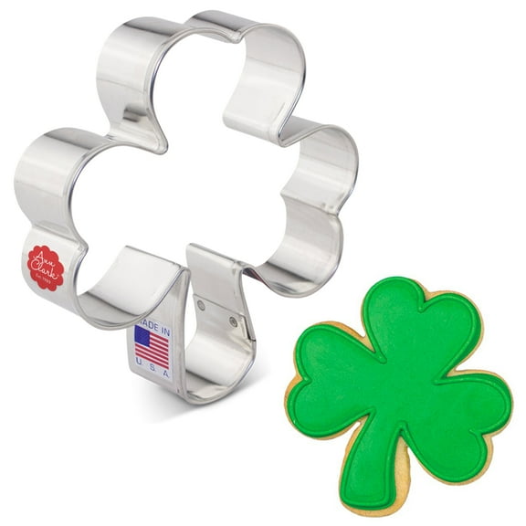 St. Patrick's Day Irish Shamrock Cookie Cutter, 3.75" Made in USA by Ann Clark