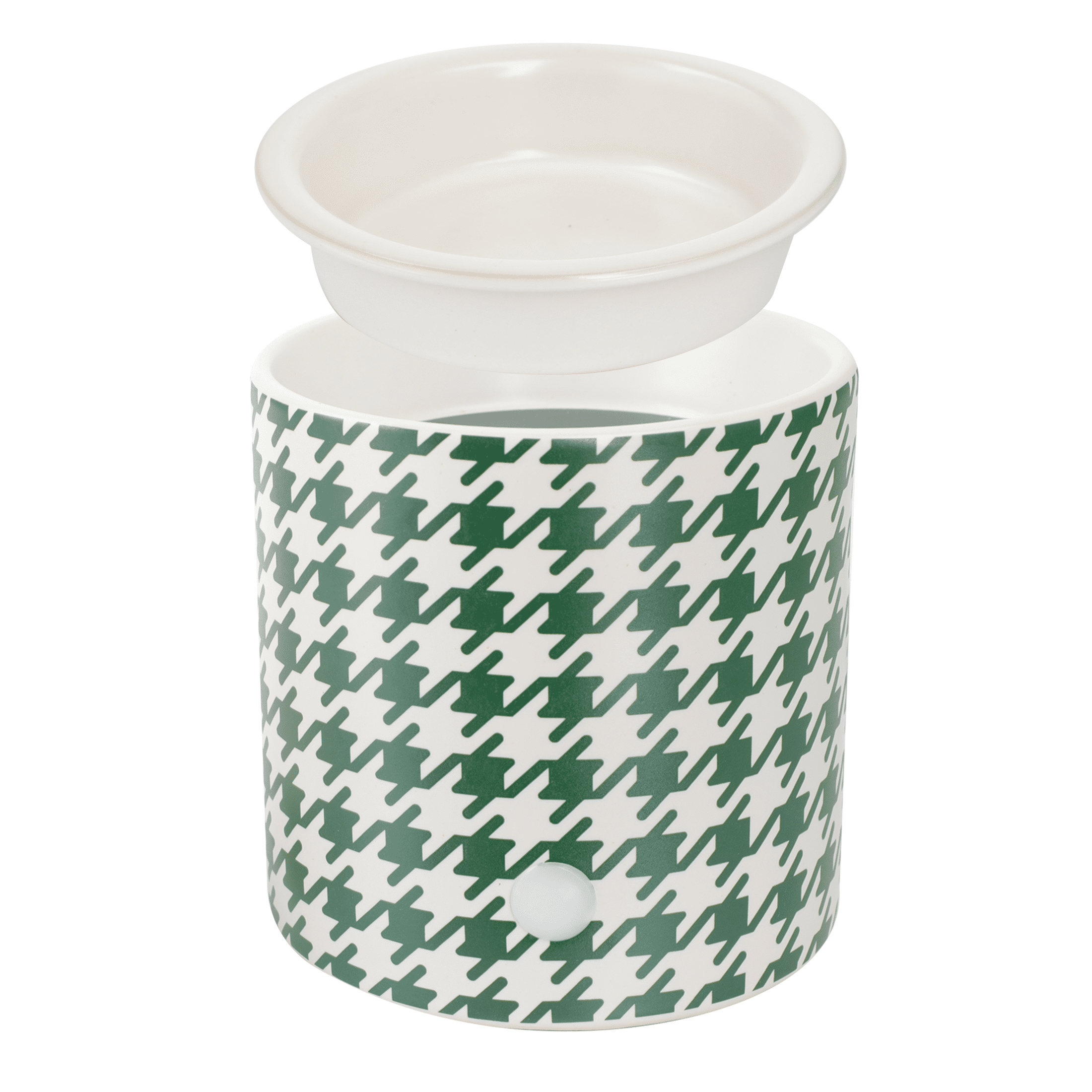 Mainstays Green Houndstooth Full Size Ceramic Fragrance Wax Melt Warmer
