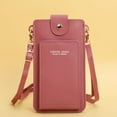 thumbnail image 2 of GEZHEN Women Artificial Leather Solid Color Hasp Transparent Operation Ccreen Phone Bag Shoulder Messenger Snap Touch Screen Mobile Coin Purse, 2 of 4