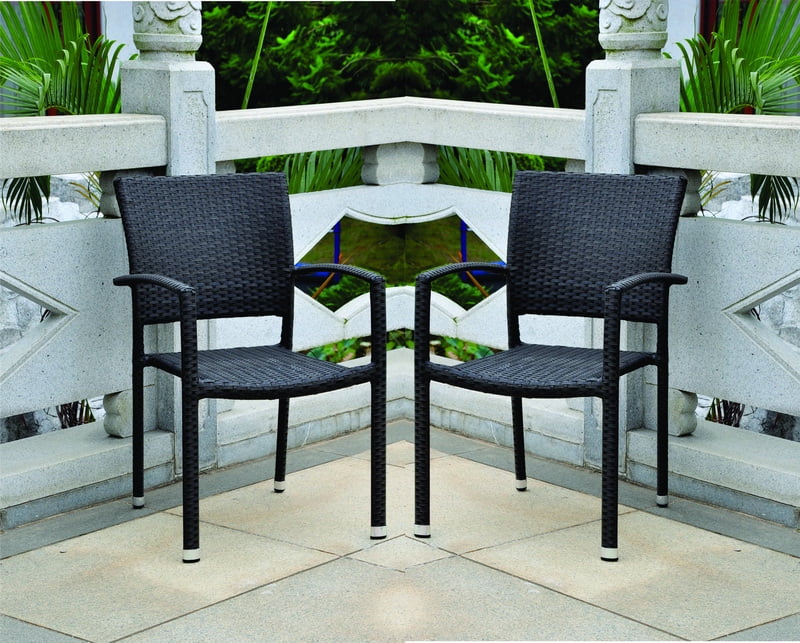 International Caravan Barcelona Contemporary Resin Wicker Patio Chair