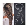 thumbnail image 1 of Diadema para novia con perlas y cristales extra largos en oro rosa y plata dorada, tocado para boda, accesorios para el cabello de novia, diadema para el cabello, 1 of 5
