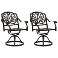 thumbnail image 1 of vidaXL Swivel Garden Chairs 2 pcs Cast Aluminium Bronze, 1 of 5