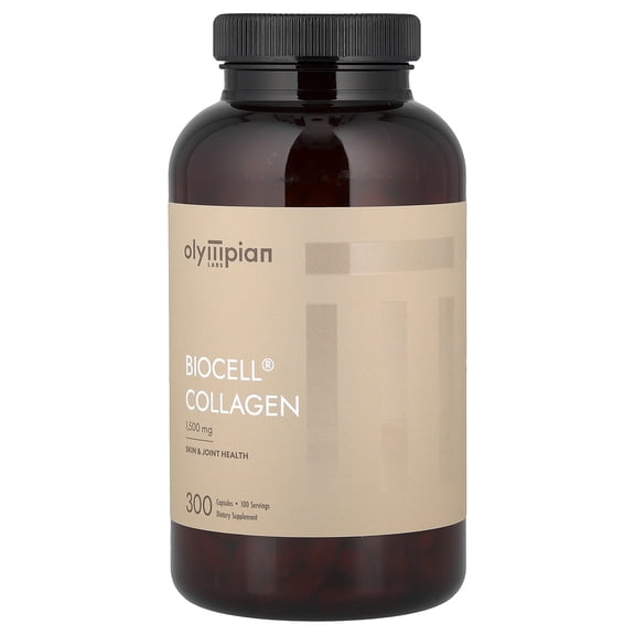 Olympian Labs Biocell Collagen Capsules Dietary Supplement, 300 count