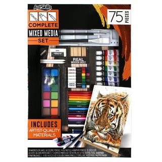 Zenacolor Mixed Media Art Set XXL with Professional Wooden Case (150  Pieces) - Art Supplies for Painting, Drawing, and Coloring - Pastels,  Acrylic