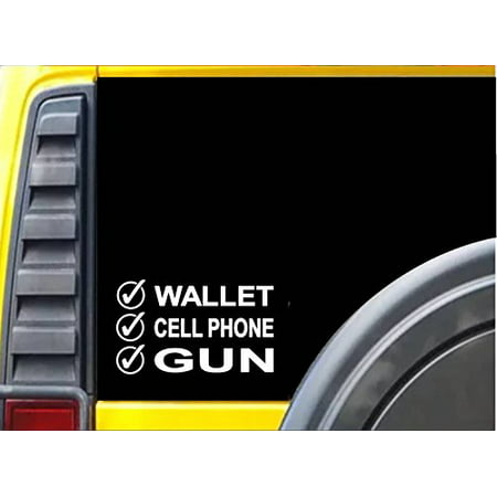 Wallet Cellphone Gun *J683* three percenter sticker ar decal 2nd amendment 2A MOLON