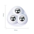 thumbnail image 5 of 4 poleas giratorias adhesivas sin ruido para contenedores, caja de almacenamiento, muebles (blanco A), 5 of 5