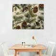 thumbnail image 2 of Jeuxus Pine Cone Pine Tree Branch Canvas Prints Wall Art Decor 20x16 in / 16x12 in for Living Room Bedroom Home Office Wall Decor 16x12in, 2 of 6
