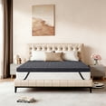 thumbnail image 2 of Extra Firm Mattress Topper King Size 3 Inch, High-Density Support Bed Topper with Washable Cover,CertiPUR-US, 80"x76", 2 of 10