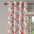 thumbnail image 3 of Ambesonne Flamingo Grommet Curtain, Wild Palm Leaves Exotics, 50"x120", Salmon White, 3 of 5
