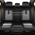 thumbnail image 5 of DIKSOAKR Car Seat Covers Fit for Subaru Crosstrek 2016-2025 Full Set Seat Cover Waterproof Faux Leather Compatible Airbag Automotive Cushion Protector(5 Seats, Black&Grey), 5 of 7