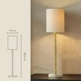 thumbnail image 5 of Buffet Lamps Set of 2 Elegant 28.5" Tall Table Lamps with Marble Base Brass Finish Stem and Linen Shade for Living Room Dining Room Entryway Farmhouse Lighting Decor, 5 of 16