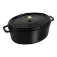 thumbnail image 1 of STAUB La Cocotte 12 L Cast Iron Oval Cocotte, Black, 1 of 8