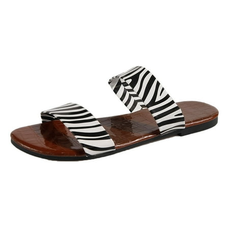 

Youmylove Women Sandals Fashion Summer Women Sandals Flat Snake Printed Leopard Printed Open Toe Breathable Comfortable Casual Beach Style Zapatos De Mujer