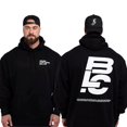 thumbnail image 1 of Sudadera con capucha de algodón para hombre, suéter informal con estampado gráfico, ropa deportiva de gran tamaño, color negro liso, para gimnasio, S-6XL xuanjing unisex, 1 of 2