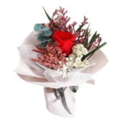 Preserved Flowers Bouquet, Forever Flowers Roses in a Box Natural Long Lasting 1-3 Years, Gift Ready for Birthday, Valentine's Day, Mother's Day, Christmas (Red)