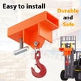 thumbnail image 2 of Forklift Lifting Hook Attachment,2200 Lbs Capacity Single Mobile Forklift Crane,Forklift Lifting Hoist with Swivel Hook and Large T-Screw,Orange, 2 of 7
