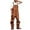 Brown, variant on Mens Lightweight Casual Rompers Long Overall Jumpsuit with Button Bib Fit Walkshort Loose Comfortable Breathable Stylish Versatile Mens Beach Pants Trousers Vacation Cargo Pants