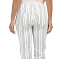 thumbnail image 3 of ZAC & RACHEL Women's High Rise Slim Fit Striped Cropped Pants-White / 10, 3 of 4