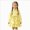 Yellow, variant on WXFAZCVU Girls Dresses Lapel Long Sleeved Button Down Shirt Dress Back to School Outfits Size 2-3 Years
