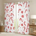 thumbnail image 2 of Homewish Christmas Dessert Curtains Pack of 2 (42x84 Each),Xmas Candy Cane Curtains Blackout,White Red Bedroom Curtains For Girl Boy,Microfiber Bedroom Decor, 2 of 6
