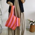 thumbnail image 4 of kurtrusly Sac à Bandoulière Motif Rayé Sac à Main Femme Rose Orange Rayé 1ensemble, 4 of 6