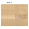 thumbnail image 2 of 20pcs Kraft Paper Bag Pouch Stand Up Coffee Food Zip Lock Packaging w/ Window 9*14CM, 2 of 5