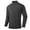 MY53-Black, variant on MiYuan Men's Quarter Zip Pullover Fleece Lined Long Sleeve Stand Collar Golf Shirts for Men Thermal Sweatshirts