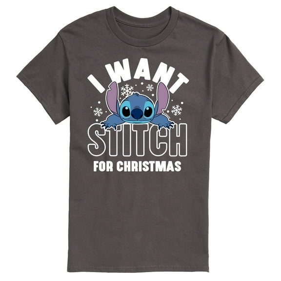 Lilo & Stitch - I Want A Stitch For Christmas - Men's Short Sleeve Graphic T-Shirt