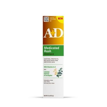 A D Medicated Rash Ointment 1.5 oz – Relieves Rash & Skin Irritated Skin