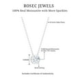 thumbnail image 6 of Rosec Jewels Certified Moissanite Solitaire Necklace for Women - 9 mm - D-VS1 Grade, 18K White Gold, 6 of 7