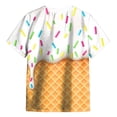 thumbnail image 4 of Xudanell Boys T Shirts Size 4-12 Ice Cream Short Sleeve Shirt for Kids (Yellow, 6-7 Years), 4 of 5