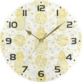 thumbnail image 5 of SKYSONIC Pineapple Fruits Wall Clock 10 Inch Silent Non Ticking Round Clock Oil Painting Clock Easy to Read Clock for Living Room Bedroom Bathroom Home Decor, 5 of 7
