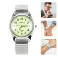 thumbnail image 2 of Shengjike Easy Read Stretch Band Luminous Dial Watch for Men - Silver, 2 of 4
