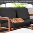 thumbnail image 6 of FLASHLUMI Stretch Outdoor Patio Sofa Cushion Covers, Elastic Full Wrapped Seat Cushion Slipcovers, Machine Washable Anti-Pilling Furniture Protector Covers, Black, 8 Pack, 6 of 6