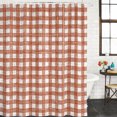 thumbnail image 1 of Red Buffalo Plaid Bathroom Shower Curtains with 12 Hooks Polyester Waterproof Shower Curtain for Stalls and Bathtubs Farmhouse Checkered Boho Vintage Decorative Bathroom Privacy Curtain 72x96 Inches, 1 of 5