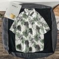 thumbnail image 2 of XLZWNU Fathers Day Gifts Fathers Day Men'S Hawaiian Floral Shirts Cotton Button Down Tropical Holiday Beach Shirts With Pocket White 1 3XL, 2 of 6
