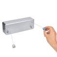 thumbnail image 1 of Dual Lines Clothesline, Stainless Steel Rope, Clothes Drying Line, Easy To Use Clothes Drying Rack, Retractable Clothesline, Hotel For Indoor Silver, 1 of 8