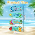 thumbnail image 4 of czcpp-Wooden Beach Wall Hanging Decor Sign Flip Flop Pool Decorations Outdoor Wall Decorations Summer Ocean Sign for Home Summer Tropical Coastal (Blue), 4 of 4