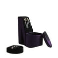 thumbnail image 2 of 9" Tall Display Jewelry Box High Heel Shoe Design, Purple Velvet, 2 of 5