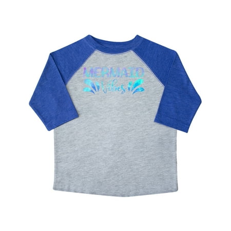 

Inktastic Mermaid Vibes Text in Blues Gift Toddler Boy or Toddler Girl T-Shirt