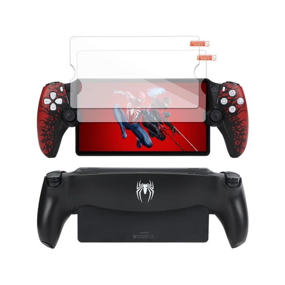 Replacement Plates for PlayStation Portal Shell with 2 Screen Protectors - Plates for Spider - Man PS5 Portal Cover, Faceplate for PlayStation Portal Remote Player (Console Not Included)