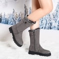 thumbnail image 6 of Daolelai New Autumn and Winter Women's Leather Boots Snow Boots Short Boots Mid-Heel, 6 of 9
