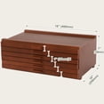 thumbnail image 3 of VISWIN 6 Drawers Wood Artist Supply Storage Box with Detach Dividers-Walnut, 3 of 7